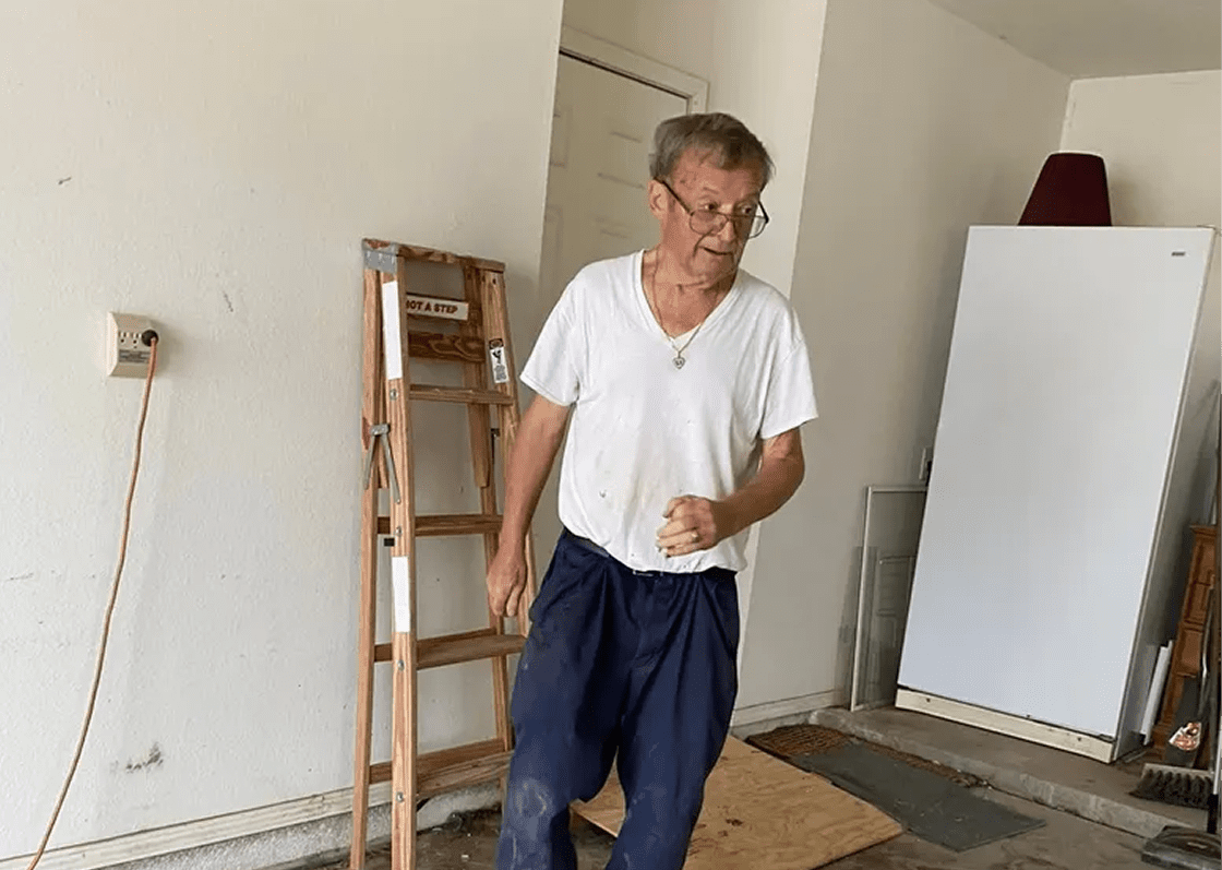 Person in casual wear indoors