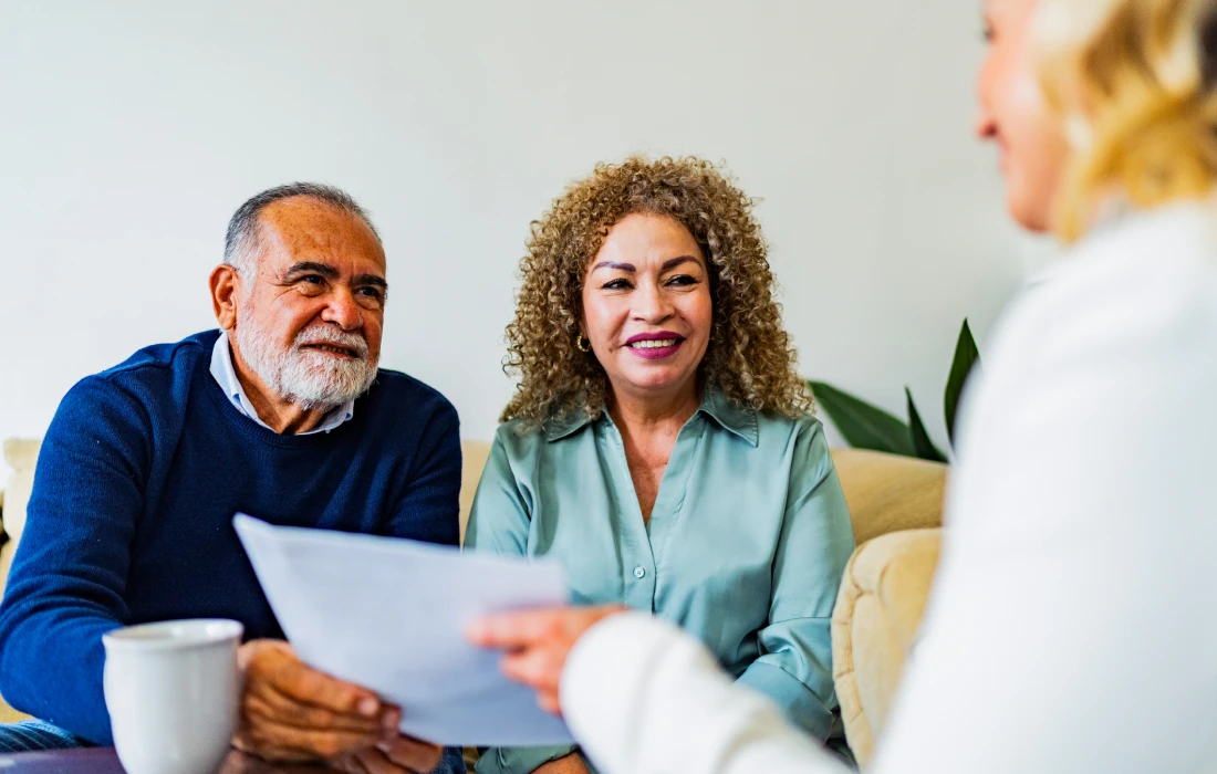 Couple meeting with financial advisor